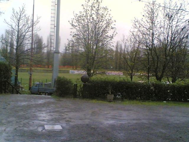 Il campo allagato di Casteldebole.